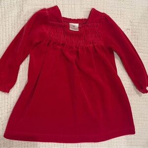 Hanna Andersson Red Velvet Long Sleeve Dress